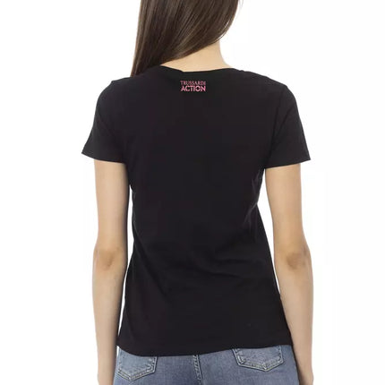 Trussardi Action Black Cotton Women T-Shirt
