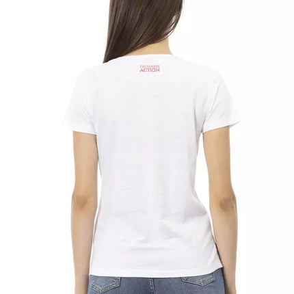 Trussardi Action White Cotton Women T-Shirt