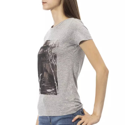 Trussardi Action Gray Cotton Women T-Shirt