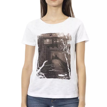 Trussardi Action White Cotton Tops & T-Shirt