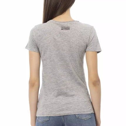 Trussardi Action Gray Cotton Women T-Shirt