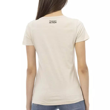 Trussardi Action Beige Cotton Women T-Shirt