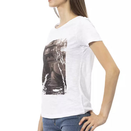 Trussardi Action White Cotton Tops & T-Shirt