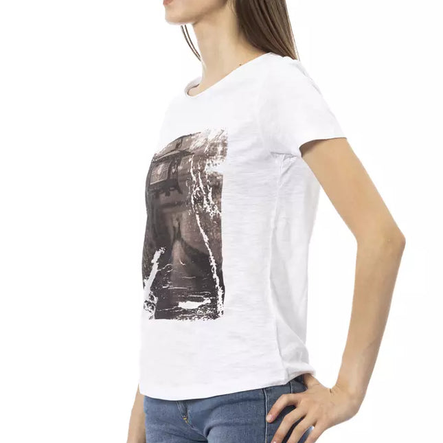 Trussardi Action White Cotton Tops & T-Shirt