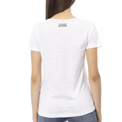 Trussardi Action White Cotton Tops & T-Shirt