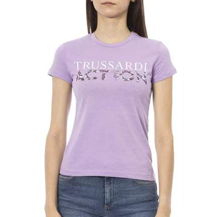 Trussardi Action Purple Cotton Women T-Shirt