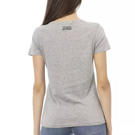 Trussardi Action Gray Cotton Women T-Shirt
