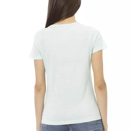 Trussardi Action Light Blue Cotton Women T-Shirt