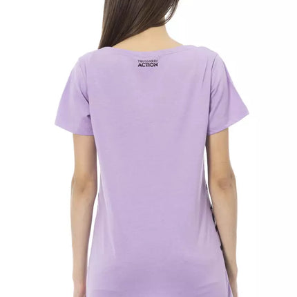 Trussardi Action Purple Cotton Women T-Shirt