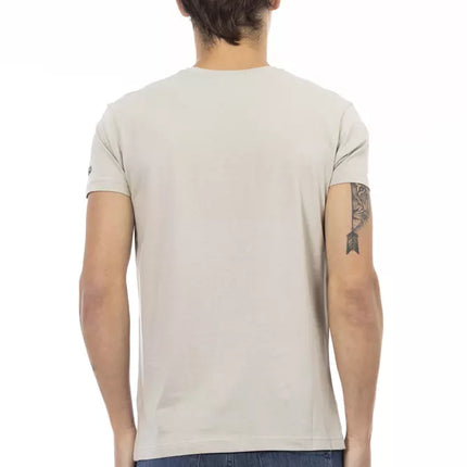 Trussardi Action Beige Cotton Men T-Shirt
