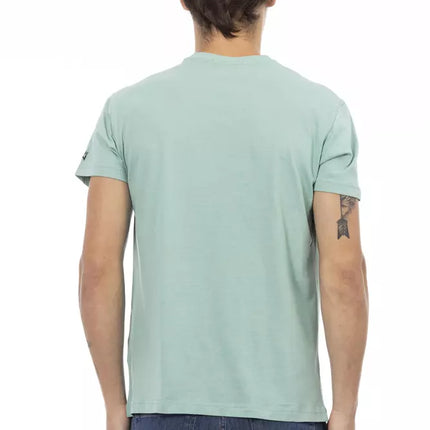 Trussardi Action Green Cotton Men T-Shirt