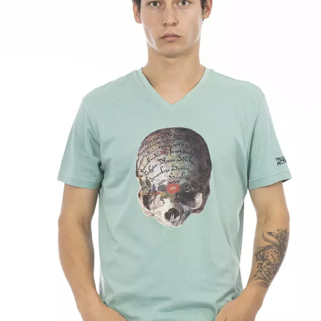 Trussardi Action Green Cotton Men T-Shirt