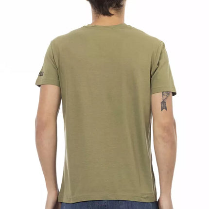 Trussardi Action Green Cotton Men T-Shirt