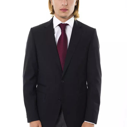 Uominitaliani Black Wool Men's Blazer