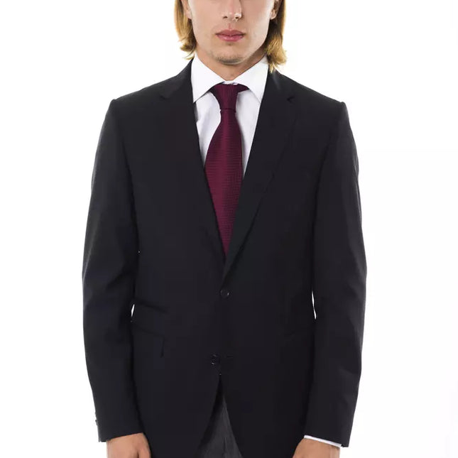 Uominitaliani Black Wool Men's Blazer