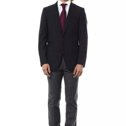 Uominitaliani Black Wool Men's Blazer
