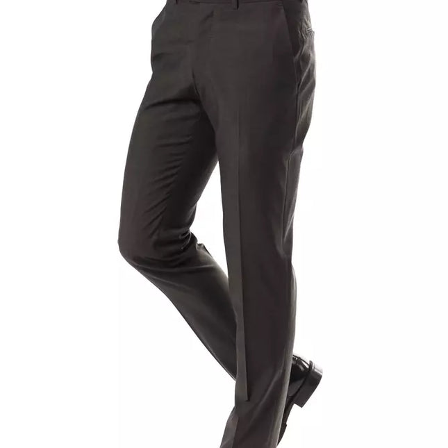 Uominitaliani Gray Wool Men's Suit Pant