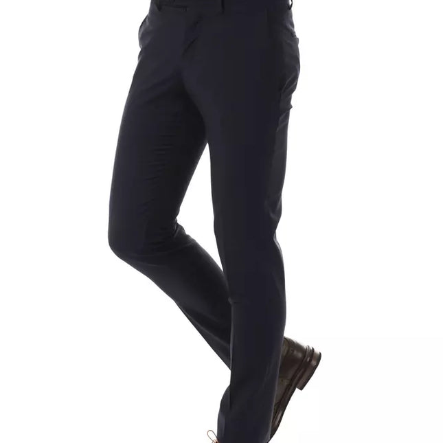 Uominitaliani Gray Wool Men's Suit Pant