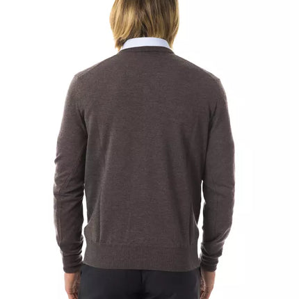 Uominitaliani Gray Merino Wool Men Sweater