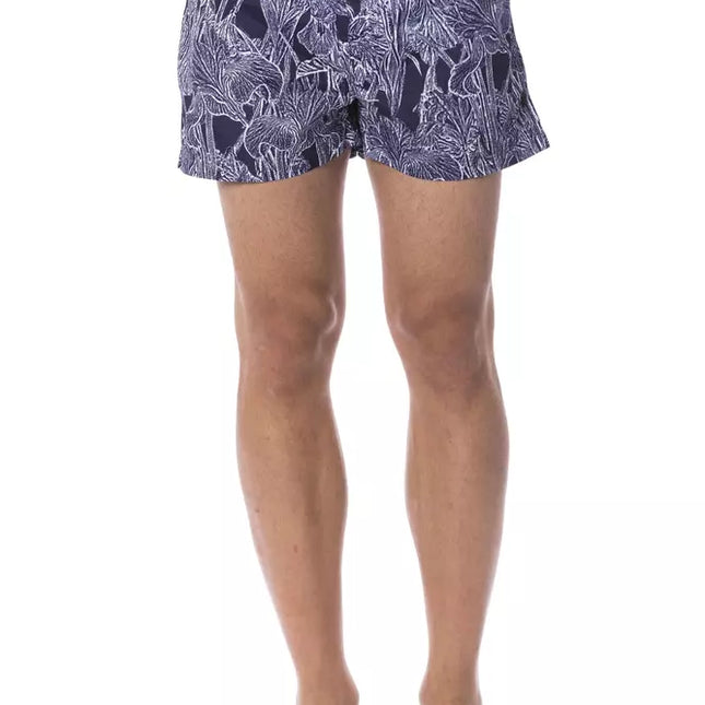 Roberto Cavalli Sport Blue Polyester Men's Swimwear