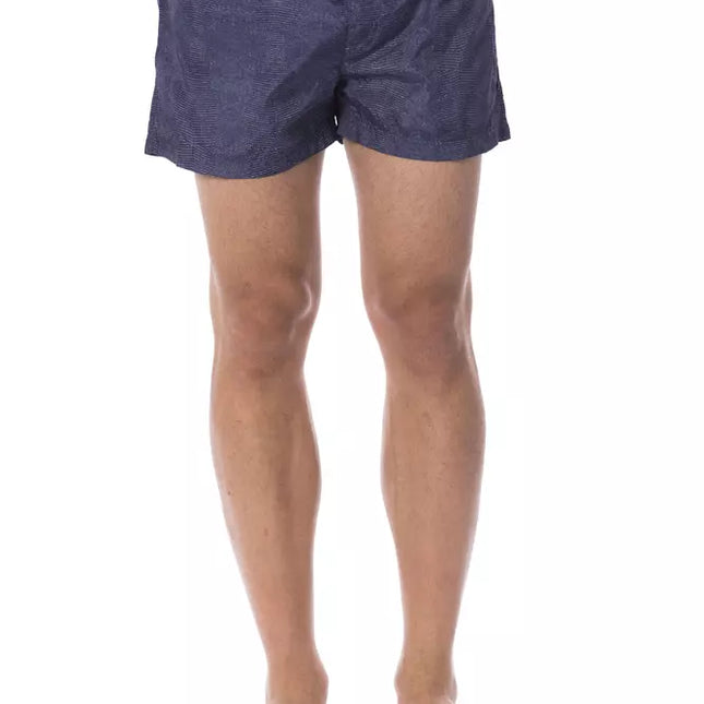 Roberto Cavalli Sport Blue Polyester Men's Swim Trunk
