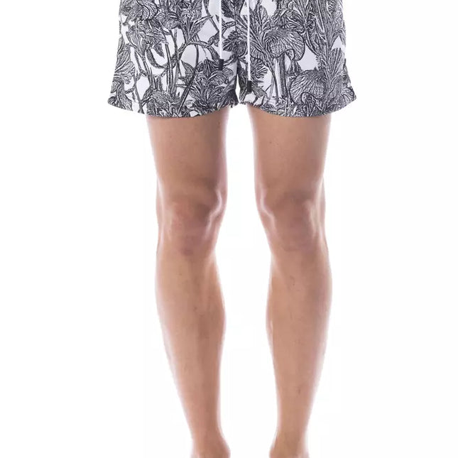 Roberto Cavalli Sport Black Polyester Men Swimwear