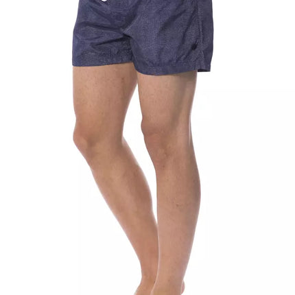 Roberto Cavalli Sport Blue Polyester Men's Swim Trunk