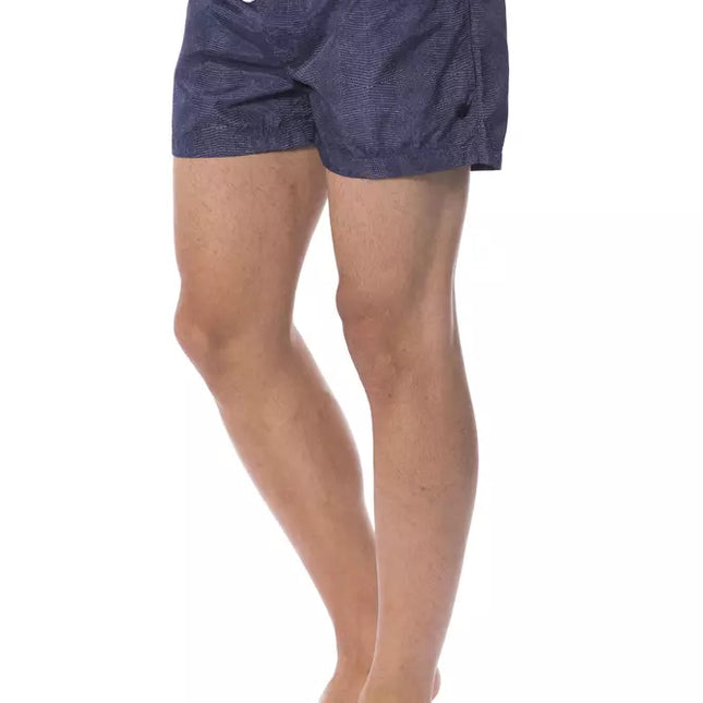 Roberto Cavalli Sport Blue Polyester Men's Swim Trunk