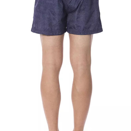 Roberto Cavalli Sport Blue Polyester Men's Swim Trunk