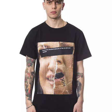 Nicolo Tonetto Black Cotton Men T-Shirt