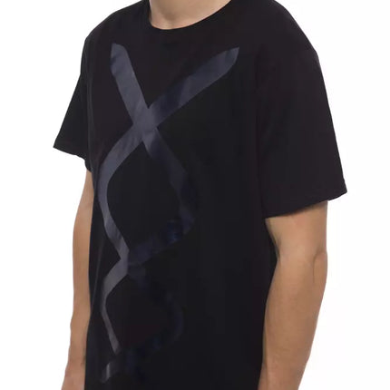 Nicolo Tonetto Black Cotton Men T-Shirt