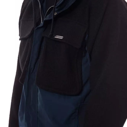 Nicolo Tonetto Black Wool Men Jacket with Hood and Pockets