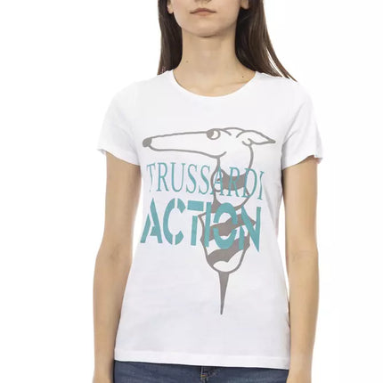 Trussardi Action White Cotton Tops & T-Shirt