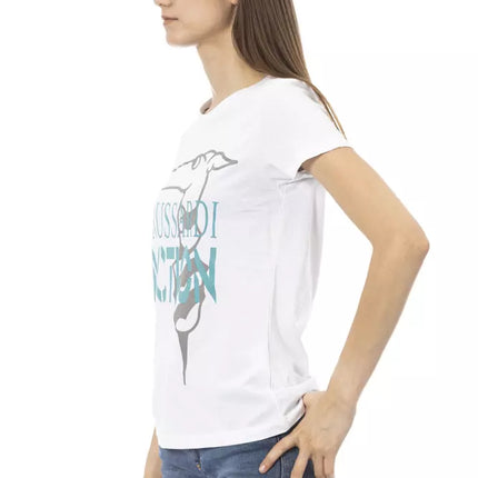 Trussardi Action White Cotton Tops & T-Shirt