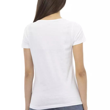 Trussardi Action White Cotton Tops & T-Shirt