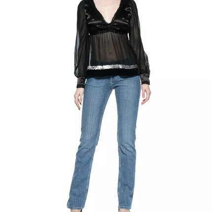 Ungaro Fever Light Blue Cotton Women Jeans
