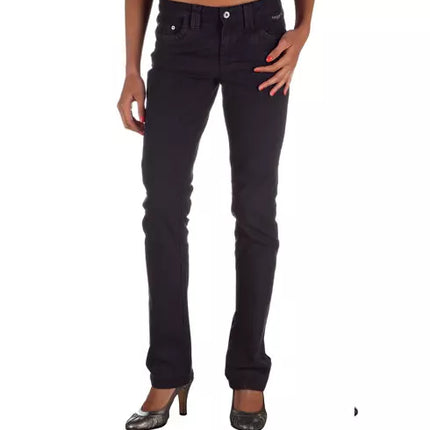 Ungaro Fever Blue Cotton Women's Regular Fit Jean