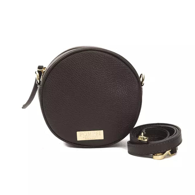 Pompei Donatella Brown Leather Women Crossbody Bag