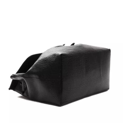 Pompei Donatella Black Leather Women Shoulder Bag
