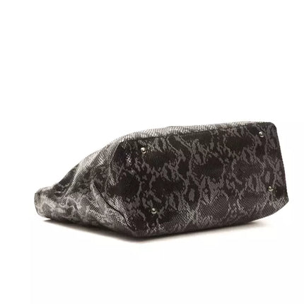 Pompei Donatella Gray Leather Women Shoulder Bag