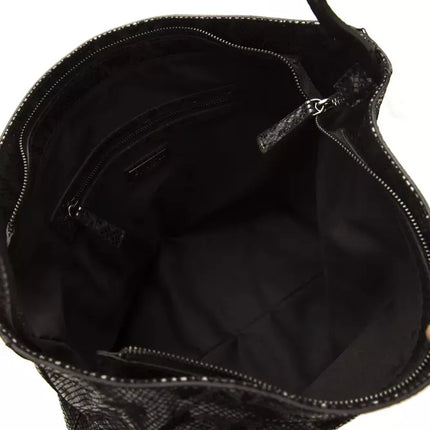 Pompei Donatella Gray Leather Women Shoulder Bag