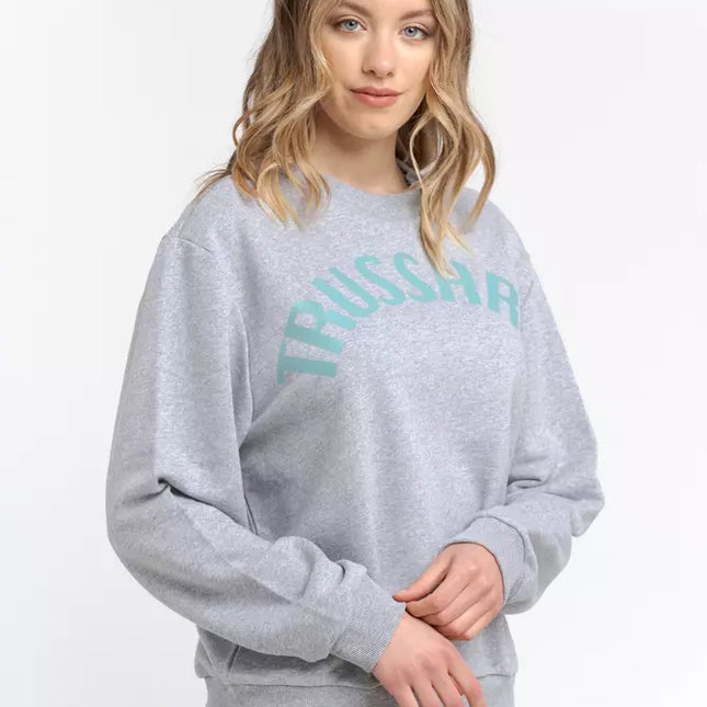 Trussardi Gray Cotton Women Sweatshirt