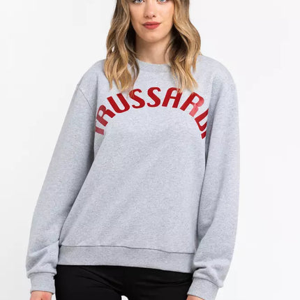 Trussardi Gray Cotton Women Sweatshirt