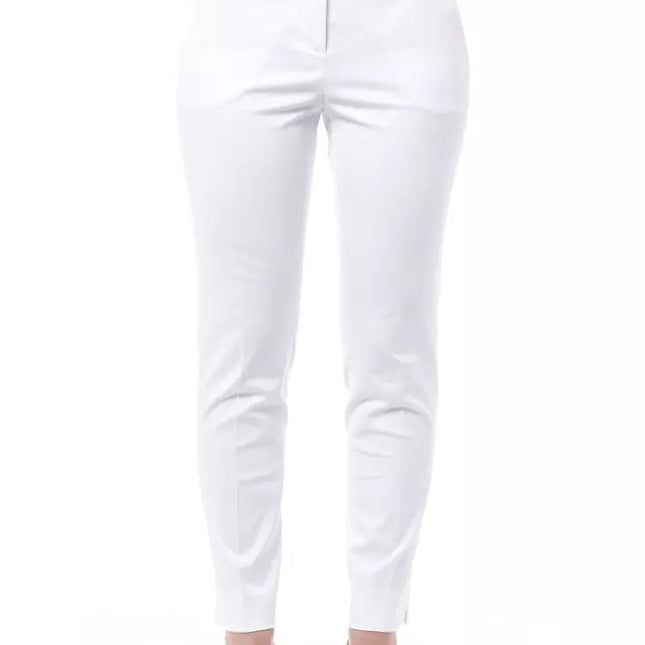 Peserico White Cotton Jeans & Pants