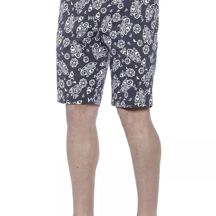 PT Torino Blue Cotton Men's Bermuda Shorts