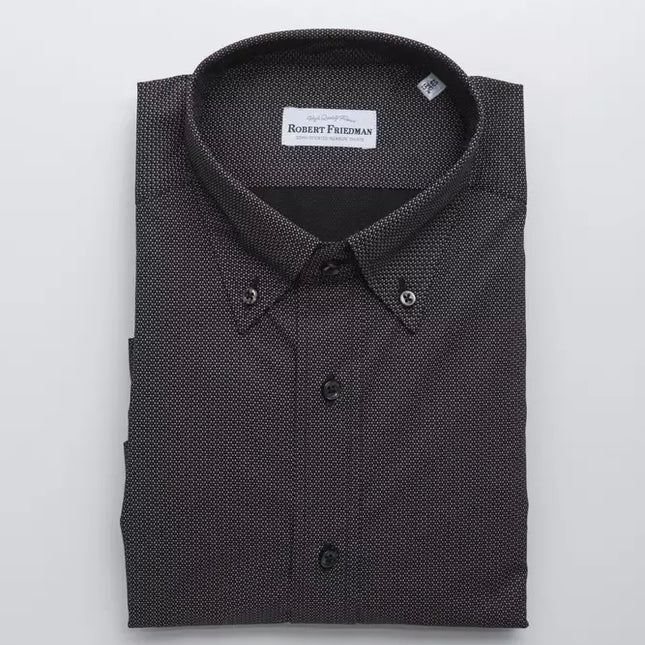 Robert Friedman Black Cotton Men's Shirt