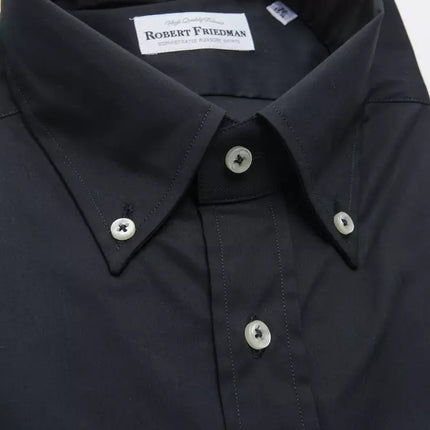 Robert Friedman Black Cotton Men Shirt