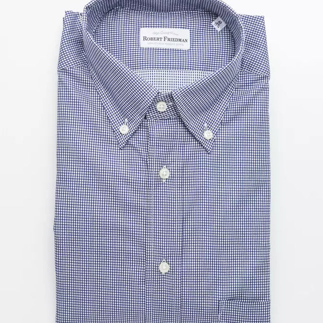 Robert Friedman Blue Cotton Men's Shirt