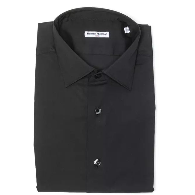 Robert Friedman Grey Cotton Men Shirt