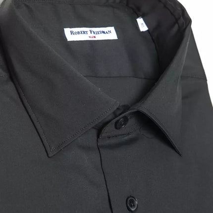 Robert Friedman Grey Cotton Men Shirt